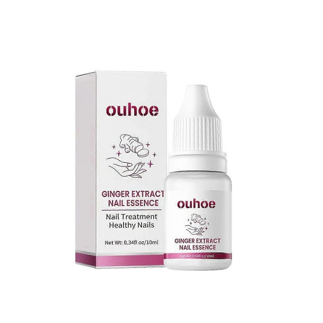 Ginger Nail Treatment - Nail Fungus Removal, Nail Fungus Treatment for Toenail Strengthens and Smooths Cracked Nail Surface, Ginger Nail Essence Repai