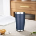thumbnail image 6 of 20oz Tumbler with Lid Stainless Steel Insulated Tumblers Travel Coffee Tumbler Bulk Double Wall Vacuum Insulated Water Cup  for Women Men Her Him Home Office  (Navy Blue), 6 of 8
