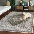 thumbnail image 4 of SAFAVIEH Bayside Sherwood Oriental Polyester Area Rug, Green/Ivory, 8' x 10', 4 of 12