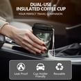 thumbnail image 5 of 18oz Travel Coffee Mug, 316 Stainless Steel Vacuum Insulated Tumbler with 2-in-1 Straw Lid & Strap, Camouflage Print, 5 of 6