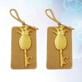 thumbnail image 3 of 2pcs Pineapple Key Shape Bottle Openers Multipurpose Alloy Opener With Hemp Rope And Hanging For Wedding Birthday Hawaii Party, 3 of 3