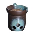 thumbnail image 2 of Rustic Ceramic Wax Melt Warmer with Removable Ceramic Bowl Tealight Candle Oil Burner for Essential Oils Vintage Aromatherapy Diffuser Home Decor Blue, 2 of 8