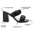 thumbnail image 2 of Journee Collection Womens Zoee Open Square Toe Block Heel Sandals, 2 of 6