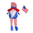 thumbnail image 1 of Muñeco de peluche patriótico con sombrero rojo y bandera para decoración festiva, ideal para hogar u oficina., 1 of 6