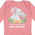 thumbnail image 4 of Inktastic I'll Never Forget That My Papa Loves Me with Cute Elephants Boys or Girls Long Sleeve Baby Bodysuit, 4 of 5