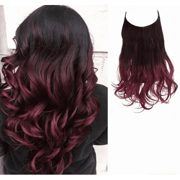 Nvzi wavy curly wig, 18 inch heat-resistant synthetic headband wig, adjustable wig, no clip headband, invisible metal wire adjustable wig, style 04, 1 piece