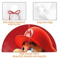 thumbnail image 4 of Saiise Christmas Tree Skirt 30" ,Xmas Tree Skirts with Mario Cm Pattern,Tree Mat for Indoor Outdoor Christmas Winter Holiday Party Indoor Decorations, 4 of 7