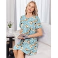 thumbnail image 6 of Pinspark Hospital Gowns Open Back for Women Bedridden Nightgowns Back Opening Short Sleeve Post Surgery Tear Away Adaptive Dresses, 6 of 6