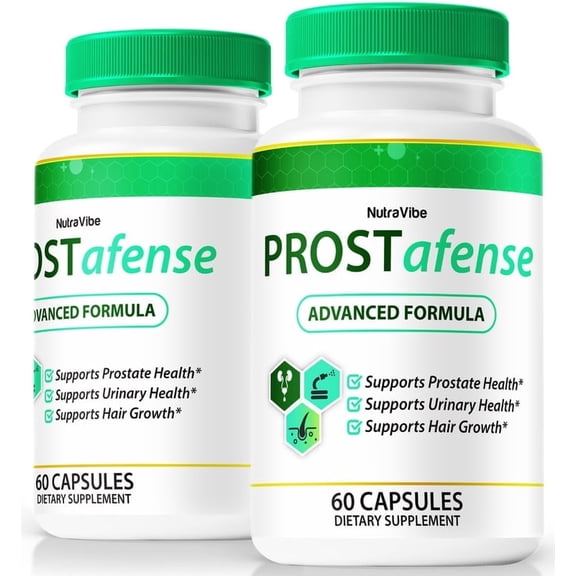 (2 Pack) Prostafense Capsules - Official ProstAfense Pills For Prostate Heath, All Natural Formula To Support Control, Energy & Overall Well-Being, Prost Afense Review (120 Capsules)