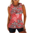 thumbnail image 7 of GaThRRgYP Womens Bathing Suits One Piece,Women Classic Print High Neck Tops Bathing Suit Tops Tank Tops Swimsuits, 7 of 7