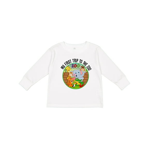 Inktastic First Trip to the Zoo Boys or Girls Long Sleeve Toddler T-Shirt