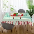 thumbnail image 6 of Coolnut Santa Claus Tablecloth, Waterproof Washable Polyester Square Table Cover, Durable Tablecloth for Kitchen Dining Table Party Decor, 60"X 90", 6 of 7