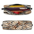 thumbnail image 2 of Naloa Watercolor Zebra Leather Pencil Case, Makeup Pouch, Zipper Pouch for Daily Essentials, Storage Organizer, Cosmetics and Stationary Bag, 2 of 7