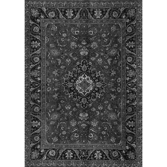 Ahgly Company Indoor Rectangle Persian Gray Traditional Area Rugs, 5' x 7'