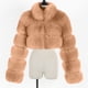 thumbnail image 3 of Abrigo de Piel Sintética Para Mujer Chaqueta Cálida Invierno Sólido Cuello en V Prendas de Abrigo Odeerbi  ODB178541, 3 of 4