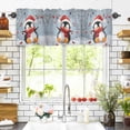 thumbnail image 3 of Christmas Cute Valances for Windows Hat Rod Pocket Curtain Valance Window Treatment Short Curtains for Kitchen Living Room, 54"x18", 3 of 5