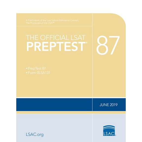 Pre-Owned The Official LSAT Preptest 87: (june 2019 Lsat) (Paperback) 0999658069 9780999658062