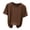 ☃013-Brown, variant on Xuyuer Women's Solid Curved Seam Design Round Neck Short Sleeve T-Shirt - Unique Detail Top for Casual Everyday Wear and Modern Style