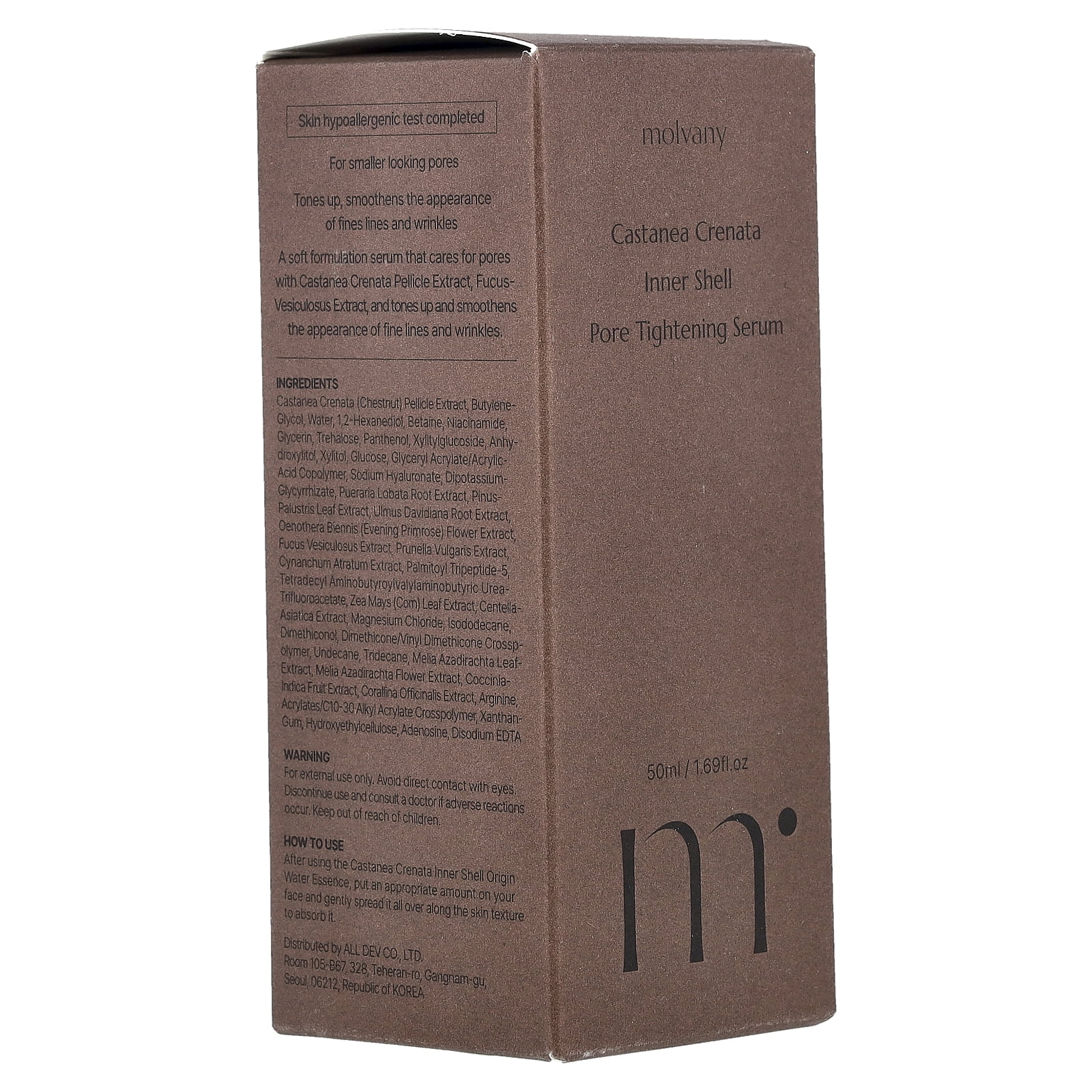 Molvany Castanea Crenata Inner Shell Pore Tightening Serum , 1.69 fl oz (50 ml)