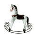 thumbnail image 2 of Figura de escritorio Caballo mecedor de madera Estatua de animal coleccionable Adorno de escritorio Rojo Blanco, 2 of 9