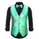 thumbnail image 1 of pstuiky Camiseta sin mangas para hombre, Blusa sin mangas con cuello en V, botones y pajarita con bolsillos estampados a la moda para hombre Camisas para hombres l, 1 of 3