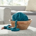 Mainstays Chunky Chenille Yarn, 31.7 yd, Teal, 100 Polyester, Super