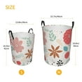 thumbnail image 5 of LNWH Laundry Basket, Plant Leaf Flower Pattern Foldable Laundry Hamper With Handles Waterproof, Small, 5 of 8