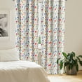 thumbnail image 2 of Ambesonne Watercolor Curtains, Wildflowers Illustration, Pair of 28"x63", Multicolor, 2 of 5