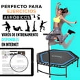 thumbnail image 4 of Trampolín Mini de 50" para Adultos SereneLife, Trampolín Fitness con Resortes Reforzados y Mango de Seguridad Ajustable, Estable y Silencioso, Ideal para Ejercicio y Relajación de Cuerpo Completo., 4 of 7