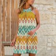 thumbnail image 2 of Vestido estampado casual con cuello halter y cuello en V sin mangas para mujer Pompotops  ghjkhdj3386, 2 of 4