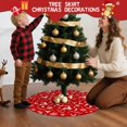 thumbnail image 5 of 30 Inch Christmas Tree Skirt – Velvet Plush Tree Mat, Soft Thickened Polyester with Red Ties, Single-Sided Printing, Available in 30in/36in/48in, Perfect for Holiday Xmas Tree Decoration, 5 of 7