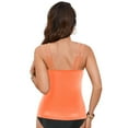 thumbnail image 6 of vigerkar Women's Tankini Top Quick Dry Bathing Suit Top Tummy Control Sporty Swimsuit Top Orange, M, 6 of 9