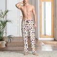 thumbnail image 5 of Uemuo Tulips Flowers Pattern Men's Wide Leg Palazzo Lounge Pants with Pockets Light Weight Loose Comfy Casual Pajama Pants-Small, 5 of 9