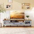 thumbnail image 2 of Costway 71" TV Stand for TVs up to 80" with Open Compartment Side Cabinets & Drawers Beige, 2 of 10