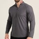 thumbnail image 1 of pstuiky camisa de manga larga para hombre, Camisa deportiva de entrenamiento fácil para hombre, elástica, de color liso, con cuello en V y manga larga Tops casuales para hombres l, 1 of 7