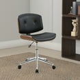 thumbnail image 5 of Acme Furniture Camila Office Chair, Black PU & Walnut, 5 of 5