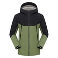 thumbnail image 5 of Hooded Rain Jacket for Men Solid Color Outdoor Windproof And Waterproof Long Sleeved Hooded Jacket Rainy Day Commute, 5 of 7