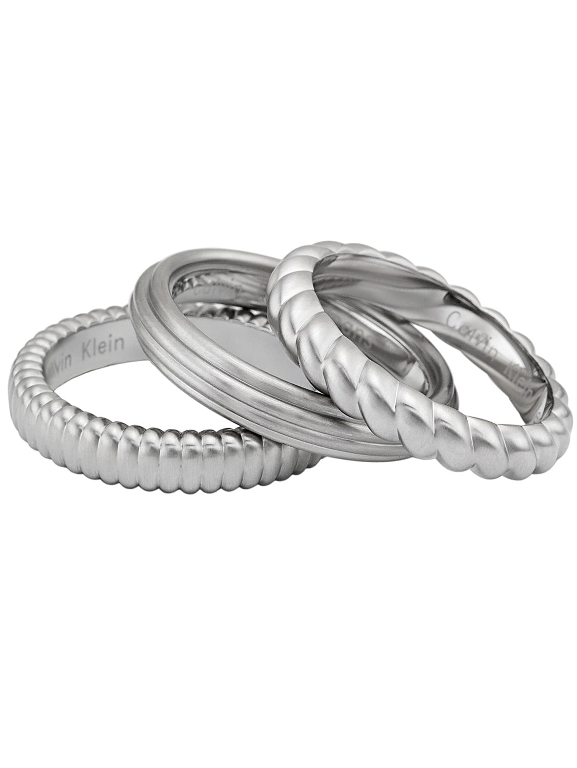 Calvin Klein Jeans Jewelry Waves Silver Size 6 Ring KJ17AR010206 -  