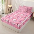 thumbnail image 2 of Homewish Funny Axolotl Zipper Twin Comforter Sets with Fitted Sheet and 2 Pillowcases For Kids Girls,Pink Animal Zipper Bedding Set,Pink Reversible,4 Pieces, 2 of 7