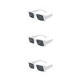 thumbnail image 3 of kurtrusly Rectangular Lightweight Frame Protection For Fashionable Look PC Materials Eyeglasses Solid white frame 3Set, 3 of 6