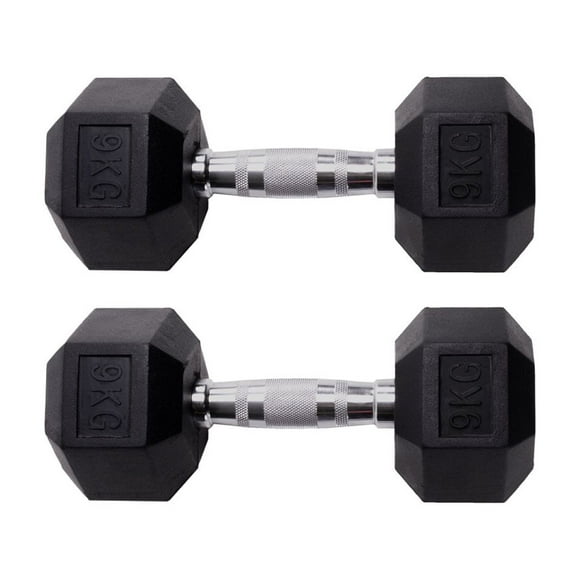 Par de Mancuernas hexagonales UNIFITNESS de 9 kg