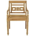 thumbnail image 3 of vidaXL 2x Solid Teak Wood Batavia Chair with Multi Color Cushions Garden Seat, 3 of 142