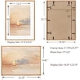 thumbnail image 3 of 17x23 Picture Frame, Solid Oak Wood Poster Frame, Photo Frame for Wall 17x23 Matted to 13x19, Tempered Real Glass, Photo Frame for Vertical or Horizontal Hanging, (Natural Oak Color, 1 Pack), 3 of 8