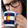 thumbnail image 2 of 3drose, State Flag of Colorado, 15oz Two-tone Blue Mug, 2 of 6