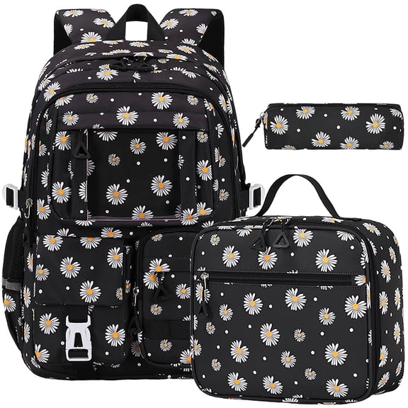 AoDai School Backpacks for Teens 3PCS Set Middle School Bookbag Students Lightweight Durable Casual Outdoor Daypack College