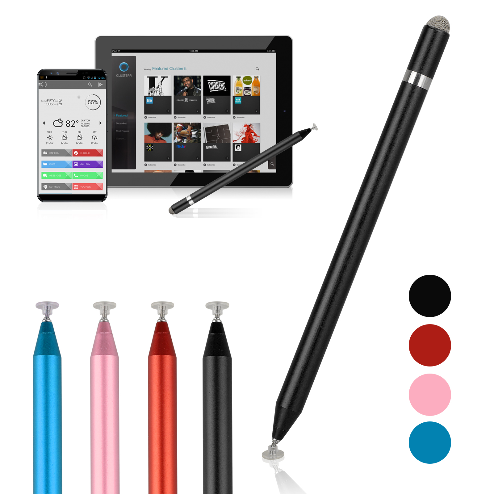 Capacitive Stylus, EEEKit Replacement Fine Point Disc Stylus Pen Mesh