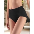 thumbnail image 3 of Women'S Breathable Solid Color Triangle Underwear High Waist Tummy Control Hip Lifting Black XXL, 3 of 7