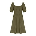thumbnail image 6 of 5-15 Year Toddler Kids Big Girls' Pleated Elbow-Length Dress Children Summer Casual Trendy Mini Dress, 6 of 7