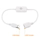 thumbnail image 3 of LED Táctil En Línea Atenuador 5V 3A USB Cable Táctil Interruptor Controlador para Sólo Color Emisión Diodo Tira Luz, Blanco, 3 of 6
