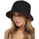 thumbnail image 1 of Gorro de pescador FURTALK de algodón lavado para mujer, verano, negro, 1 of 9